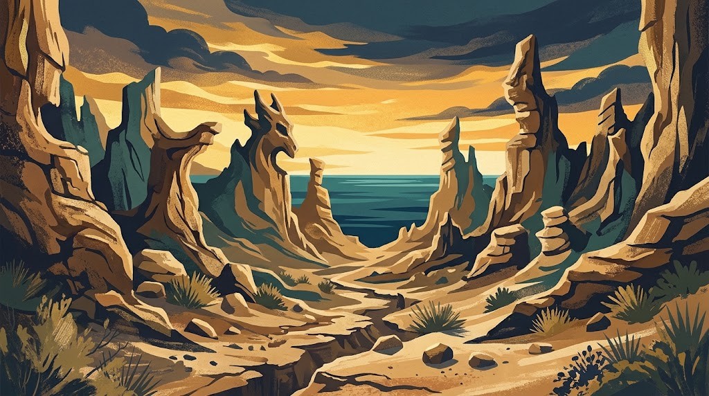 دره تندیس‌ها (تصویرسازی)
