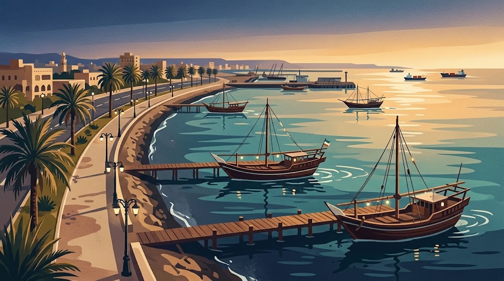 ساحل و بلوار ساحلی بندرعباس (تصویرسازی)