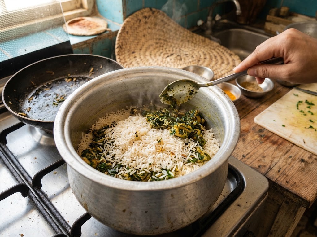هواری (پلو ماهی بندری) — گام ۵