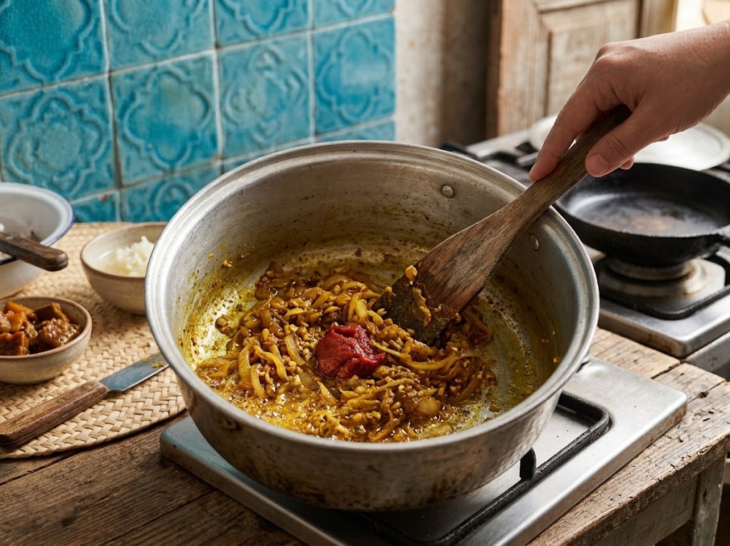 قلیه میگو — گام ۴