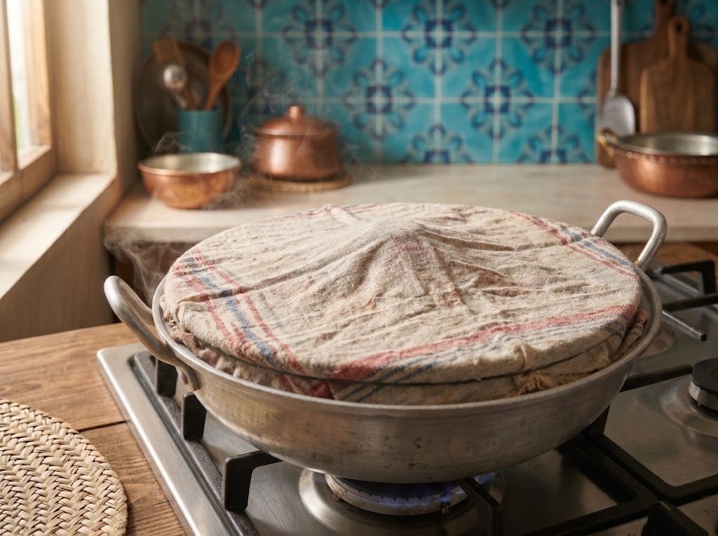 میگو پلو بندری (دمی میگو) — گام ۶