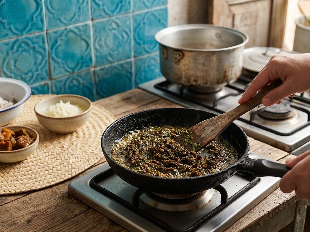 قلیه میگو — گام ۳