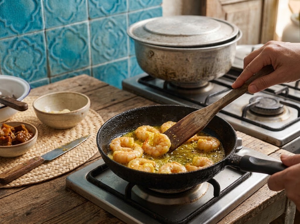 قلیه میگو — گام ۶