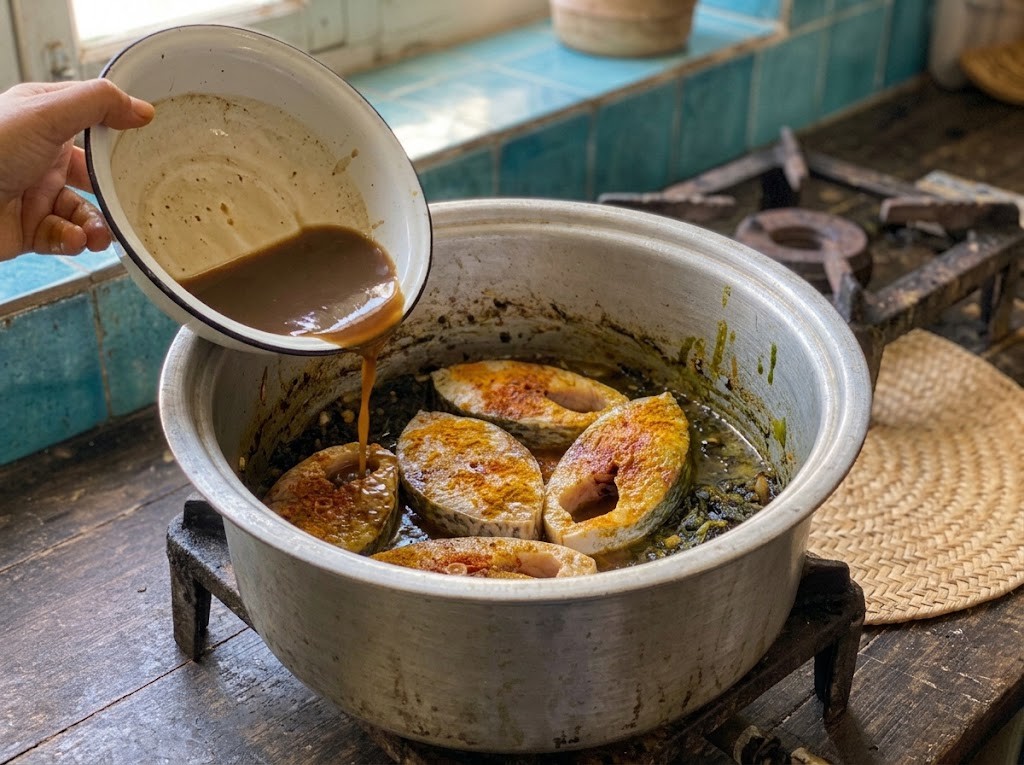 قلیه ماهی — گام ۷